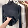 Suéter de invierno con cuello de tortuga para mujer, Jersey de punto grueso y cálido para mujer, Jersey de punto básico suelto