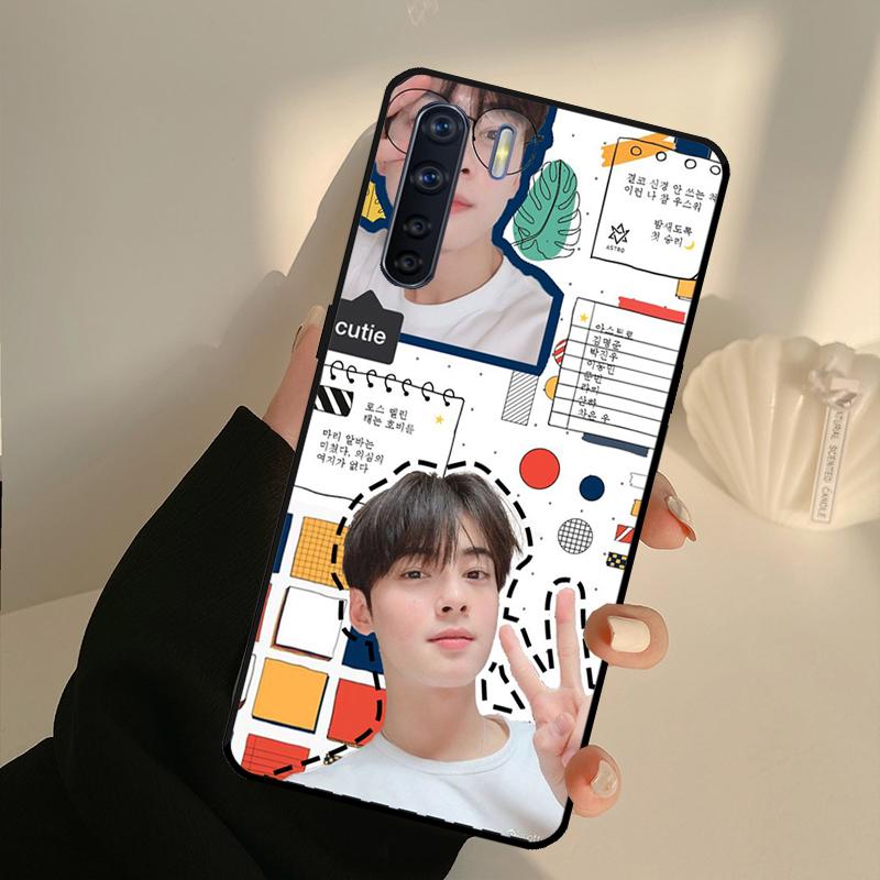 Cha Eun Woo Korean Actor Singer Case For OPPO A17 A57 A77 A16 A76 A96 A52 A72 A15 A5 A9 A31 A53 S A54 A74 A94 A93 A78 Cover