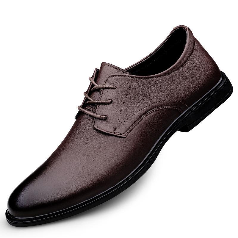 Business Casual Leather Shoes Men's Shoes Four Seasons Shoes Professional Work Shoes Simple First Layer Cowhide Dress Shoes Wedding Shoes Leather Shoe
