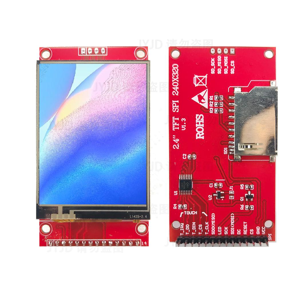 2,4" 2,4 Zoll 240x320 SPI TFT Serieller Port Modul 5V/3,3V PCB Adapter Micro SD Karte ILI9341 / ST7789V LCD Display Für Arduino