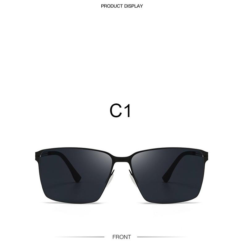 Men's Sunglasses, Metal Square Sunglasses, UV-proof Driving Fishing Sunglasses.