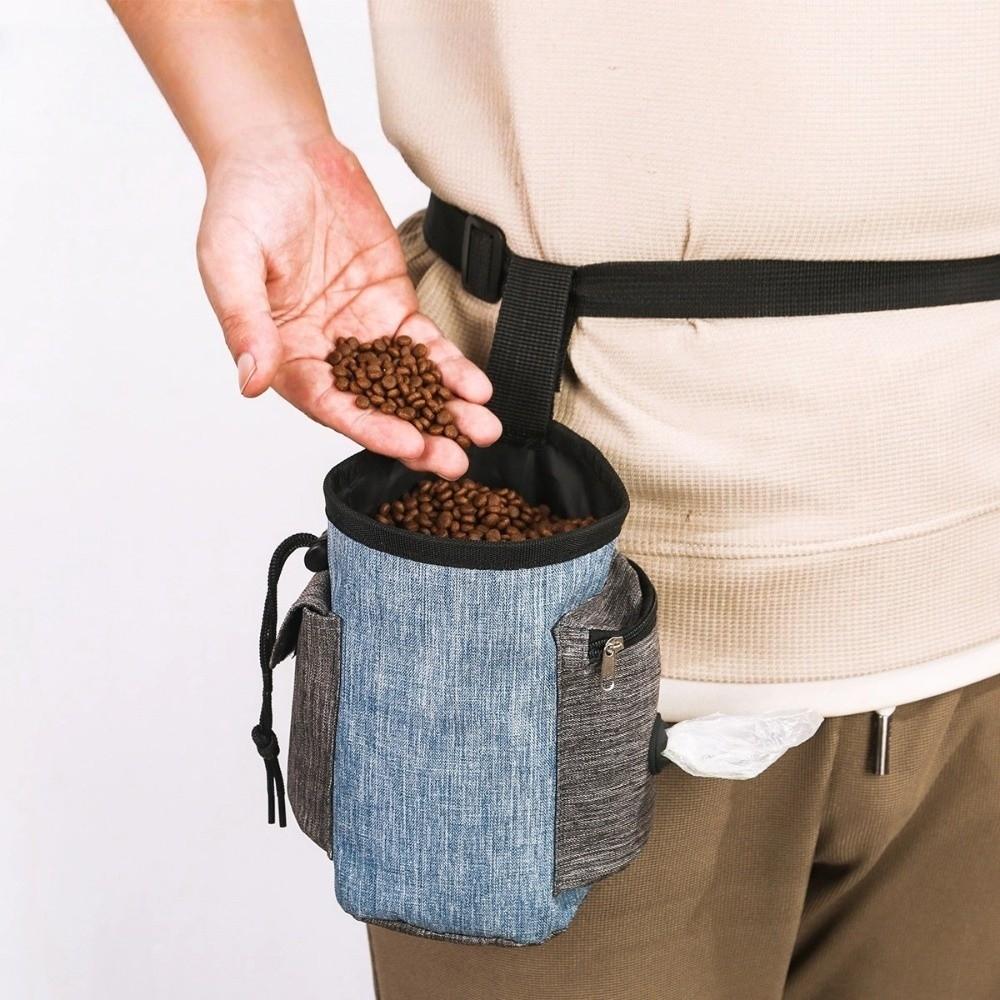 Multi-Pocket Puppy Snack Reward Bag Hands-Free Pet Snack Container Poo Bag Holder  Daily Walks