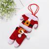2Pcs New Year Chirstmas Tableware Holder Knife Fork Cutlery Set Skirt Pants Christmas Decorations for Home