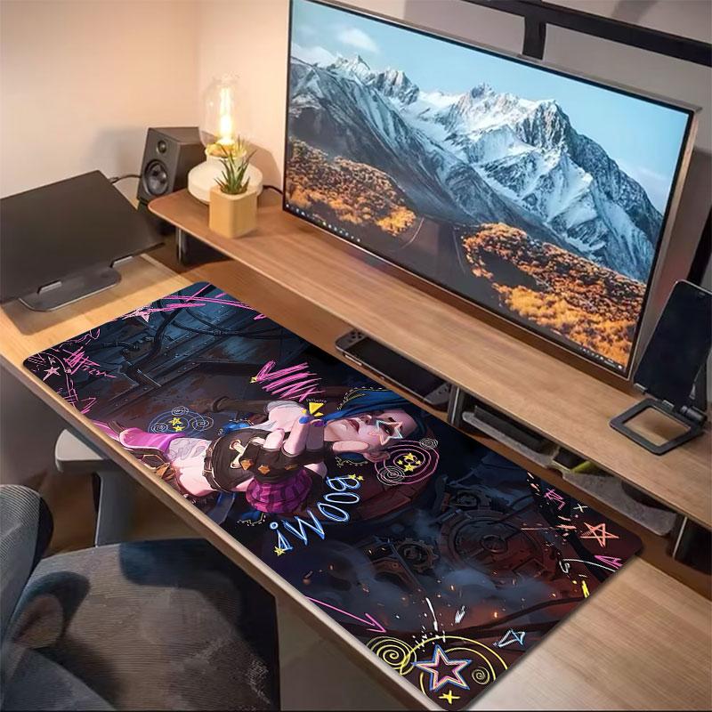 Neon Dreamscape Large Size Mouse Pad Large Gaming Table Cushion Nonslip Laptop Tablet Big Mousepad Xxl Mat Mini Pc Playmat With Lock Edge