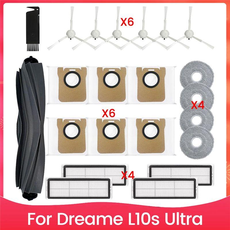A13I-Replacement Parts For Dreame L10s Ultra Vacuum Cleaner Parts Main Side Brush HEPA Filters Mop Pads Dust Bags