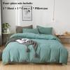 Bed Four Sets of Solid Color Simple Pillow Bed Sheets Are Set In Cases Home Bedding
