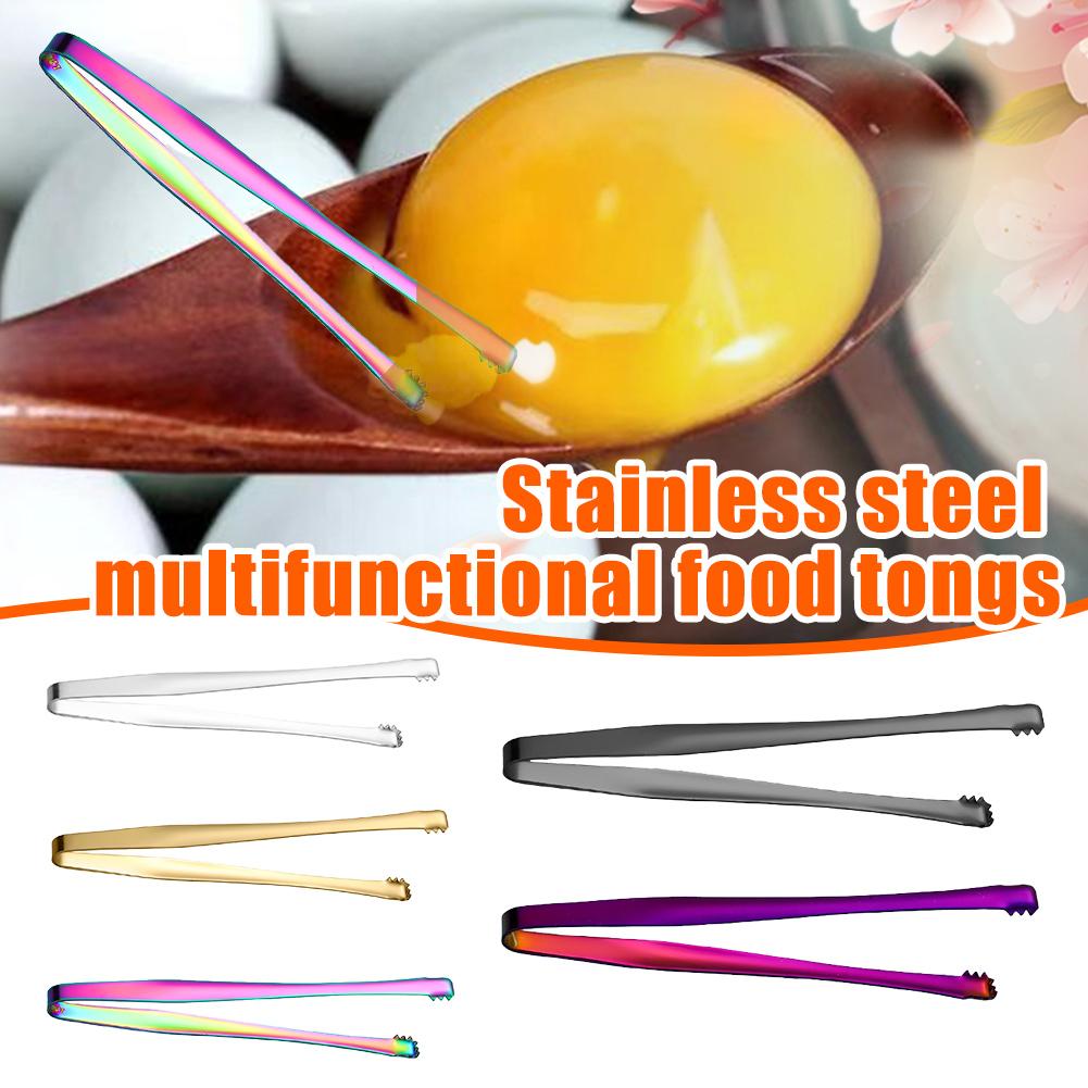 Steel Kitchen Food Tongs Non-Slip Ice Clip With Teeth BBQ Pastry Baking Clamp Tools Kitchenware Cooking Utensils