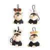 Delightful Swollen Dog Plush Bag Ornament with Hat Soft Plush Animal Keychain Great for Kids and Fashion Lovers Present