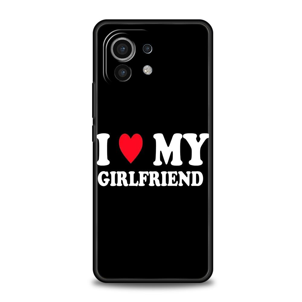Phone Case For Xiaomi Mi 15 14 14T 13T 12T Pro 12 13 11 Lite 5G 11T X6 X5 Pro Soft TPU Cover Cute I Love My Girlfriend Boyfriend