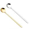 Long Handle Teaspoon Stainless Steel Rose Mixing Spoon Unusual for Dessert Honey Salad Tea Coffee Spoons Kitchen Bar Accessories