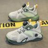 teenager Kids Sneakers Boys Button Non-Slip Durable Fall Winter Synthetic Leather Cartoon