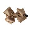 Temperament Fabric Solid Color Bow Headwear Korean Style Vertical Clip Women Hair Clip Banana Clip