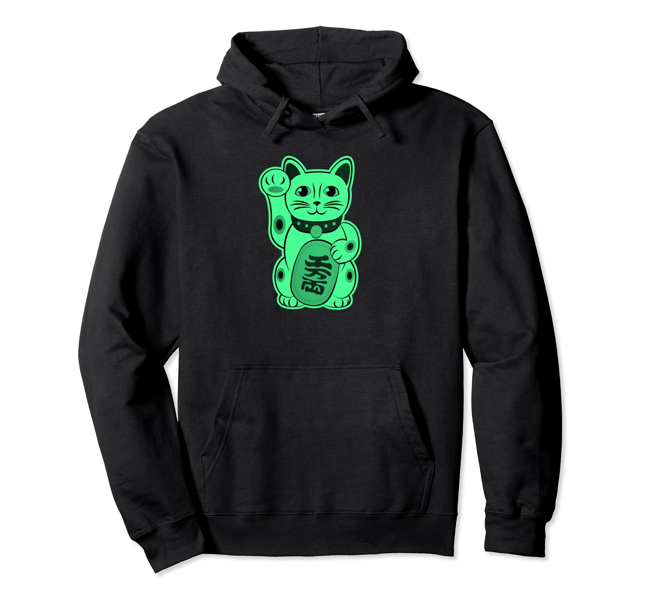 

Lucky Cat Cute Maneki Neko Vintage Style Hoodie чёрный