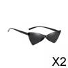 2x Triangle Sunglasses Cat Eye for Women Men Summer Lightweight Frame Eyeglasses