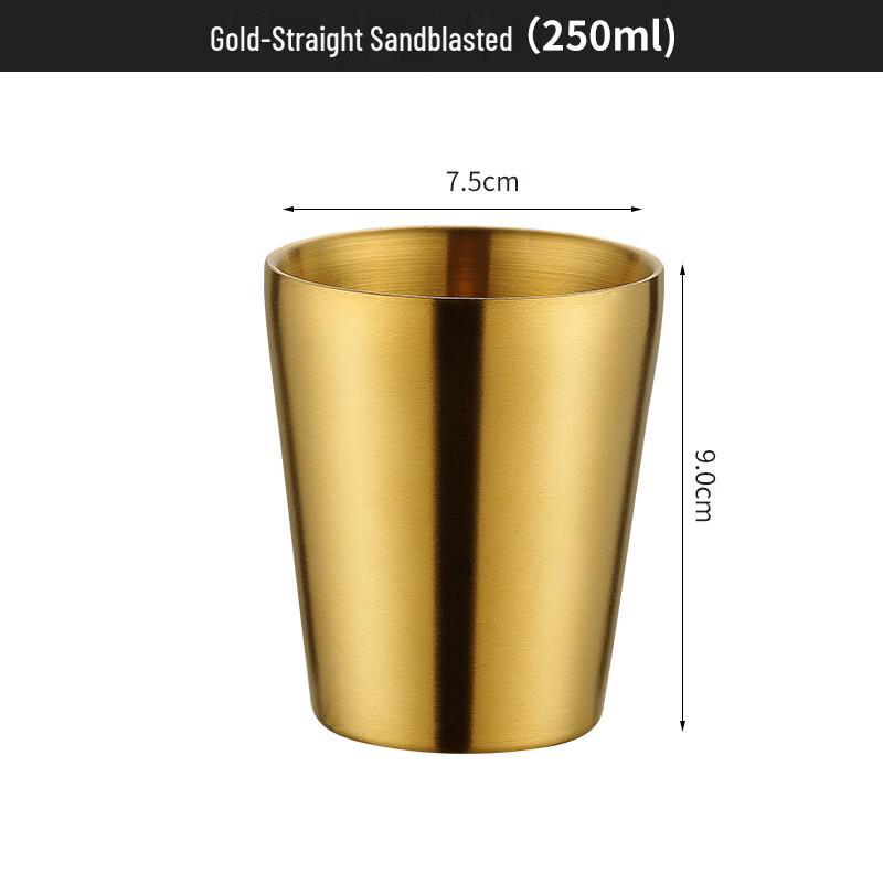 Shengjia 201 Double Wall Gold Stainless Steel Cup