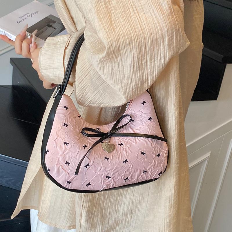 Bow Underarm Bag, Fashionable Handbag, Stylish Single-shoulder Crossbody Bag