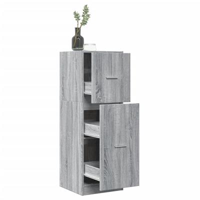 vidaXL Apothekerschrank Grau Sonoma 40x41x118 Cm Holzwerkstoff