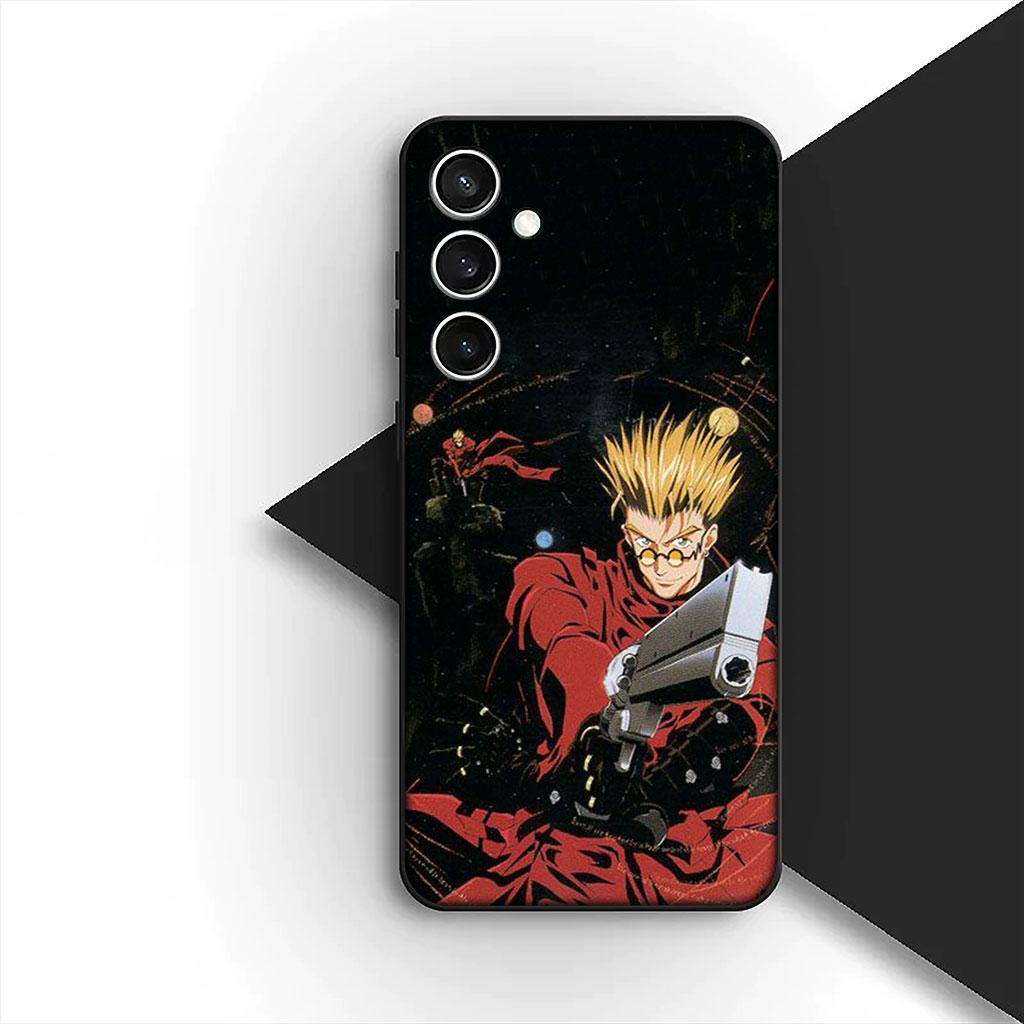 Handyhülle für Samsung Galaxy S25 S24 S23 FE Ultra Plus S7 Edge S25+ S23+ A56 5G Funda Hülle Weiche Hülle Trigun Stampede