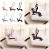 Traditional Dog Shaped Charm Keyring Water Resistant PU Leather Craftsmanship Pendant Stylish Luggage Label Charm