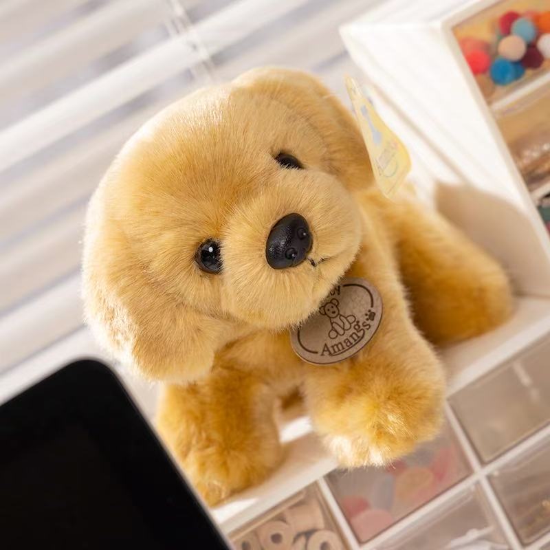 20/27cm Golden Retriever Doll Simulation Plush Toy Handmade Doll Cartoon Anime Cute Pillow Cushion Home Decoration Children's Bi