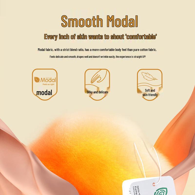 Hodo Modal Blend Elastic Waist Straight-Leg Casual Pants