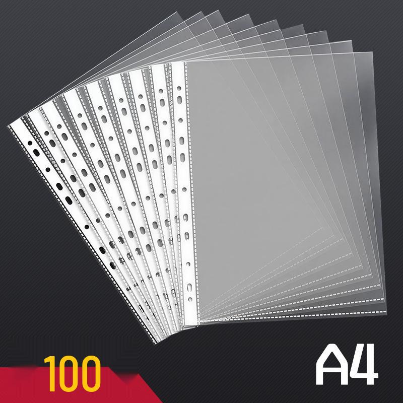 11-Hole A4 Transparent Loose-Leaf Folder Insert Bag