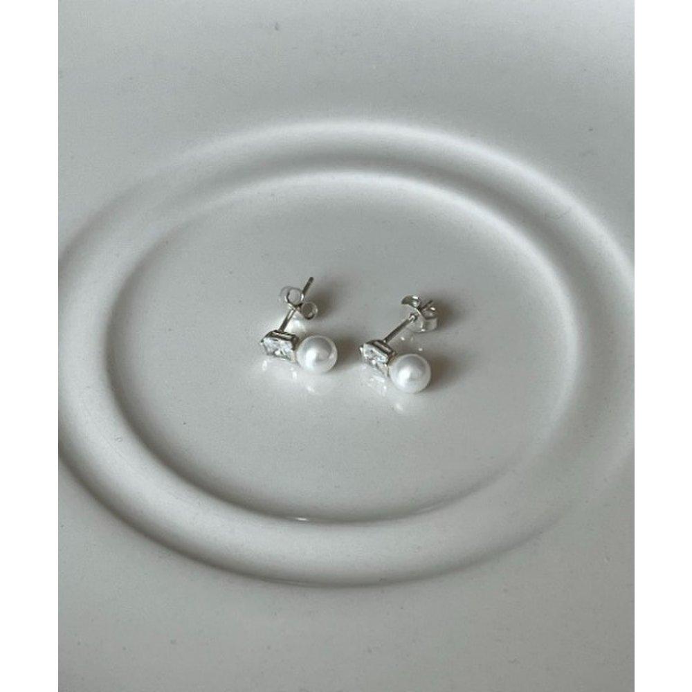 [4Xtyle] (Silver 925) Twinkle Pearl Earring