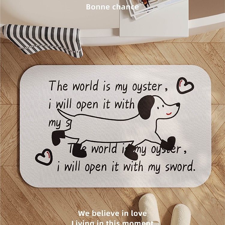 

Коврик для ванной комнаты для щенка, диатомовая грязь, быстросохнущий туалет, туалет, нескользящий коврик для ног у двери туалета 40X60cm 15.7X23.6in