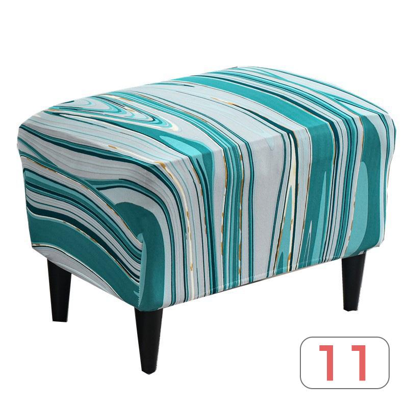 Nordic Style Ottoman Covers Spandex Rectangle Stool Cover All-inclusive Footstool Covers Furniture Protector Sofa Footrest Cover