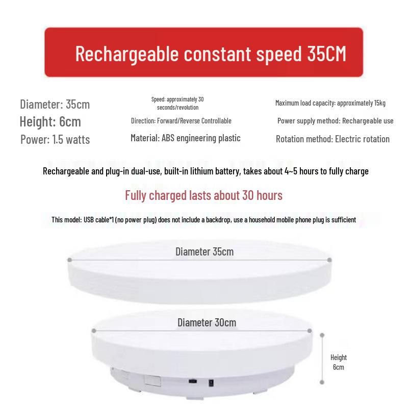 Electric Rotating Display Stand with Remote Control for Photography & Live Streaming