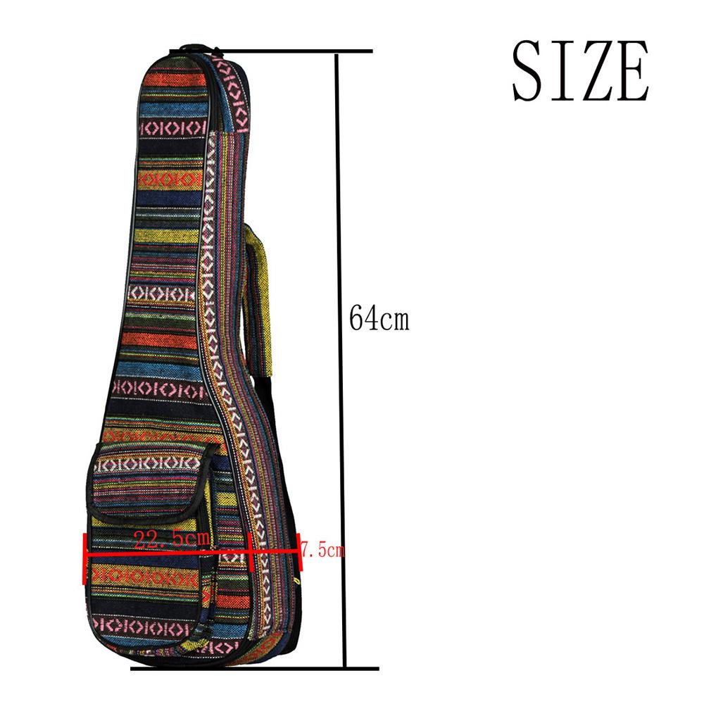 Special National Style 23  Ukelele Ukulele Uke Bag Backpack Case 6mm Cotton Padding Durable Colorful with Adjustable