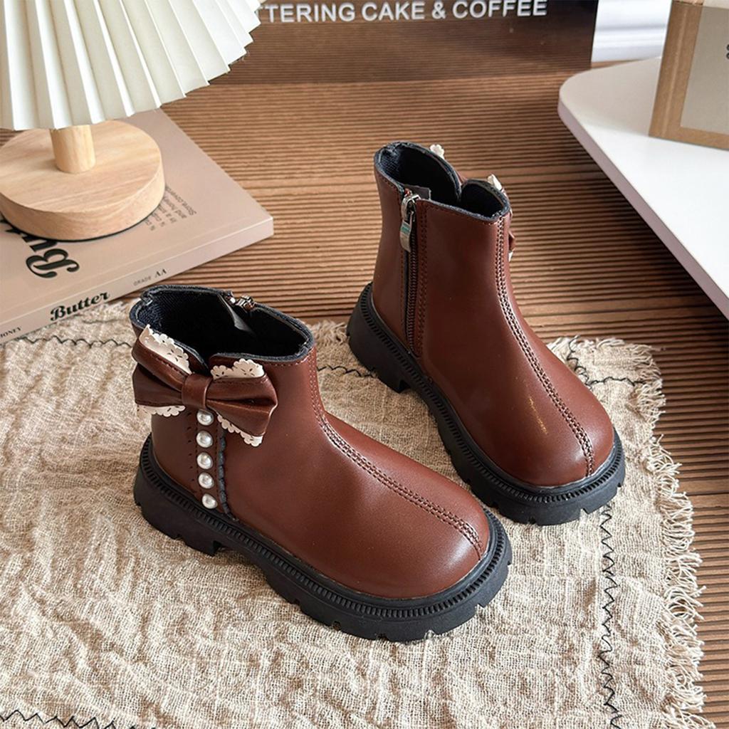 Girls' Zipper Pull- Bootie Princess British Boots for School and Party