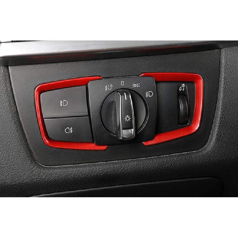Function Control Button Frame Trim 2PCS For BMW 3 4 Series GT 2013- ABS Red