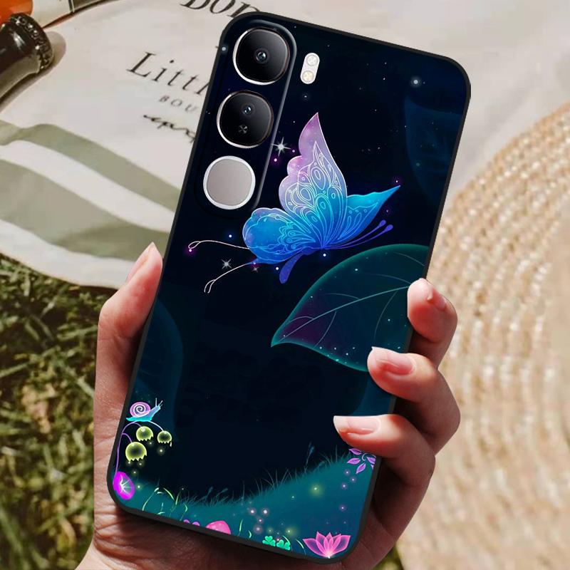 For Vivo V40 Lite 4G 5G V40Lite (IDN) V40E V 40 SE Case Luxury Painted Phone Silicon Back Cover For Vivo Y200 Y300 Cases Shell