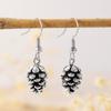 Pine Cone Shaped Drop Earrings Vintage Gold Tone Dangle Earrings for Women Nature Inspired Jewelry