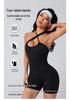 European & American Crossback Open-Back Elastic Fitness Jumpsuit