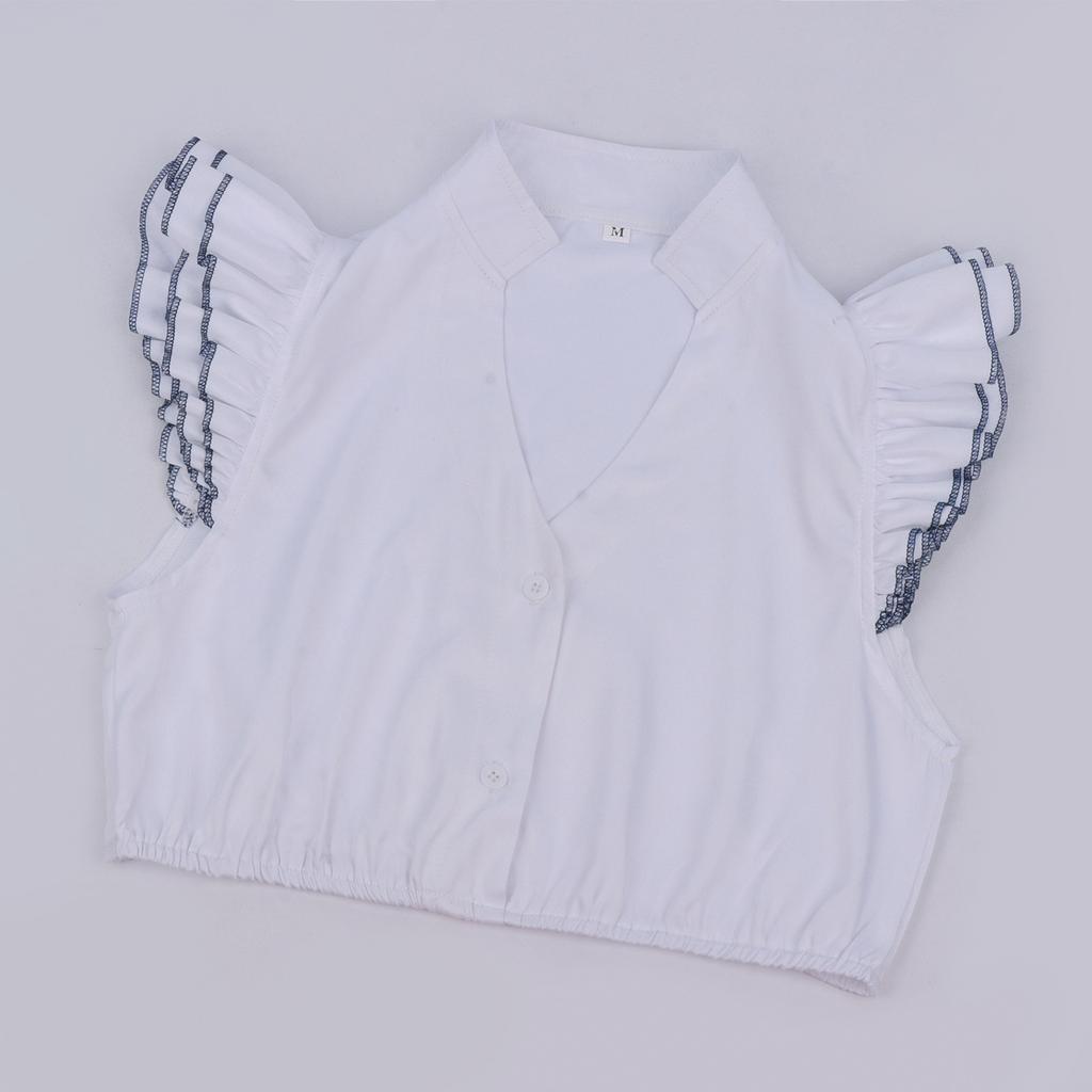Women’s Classic Flared Dress with Ruffled Sleeves and Waist for Costume or Daily Wear