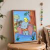 Disney Oil Painting Kit Painting Dumbo and Timothy Mouse Home Bedroom Wall Decor Gift