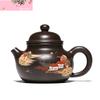 110ml Boutique Yixing Purple Clay Teapots Raw Ore Black Mud Hand Painted Tea Pot Household Zisha Filter Kettle Teaware Supplies