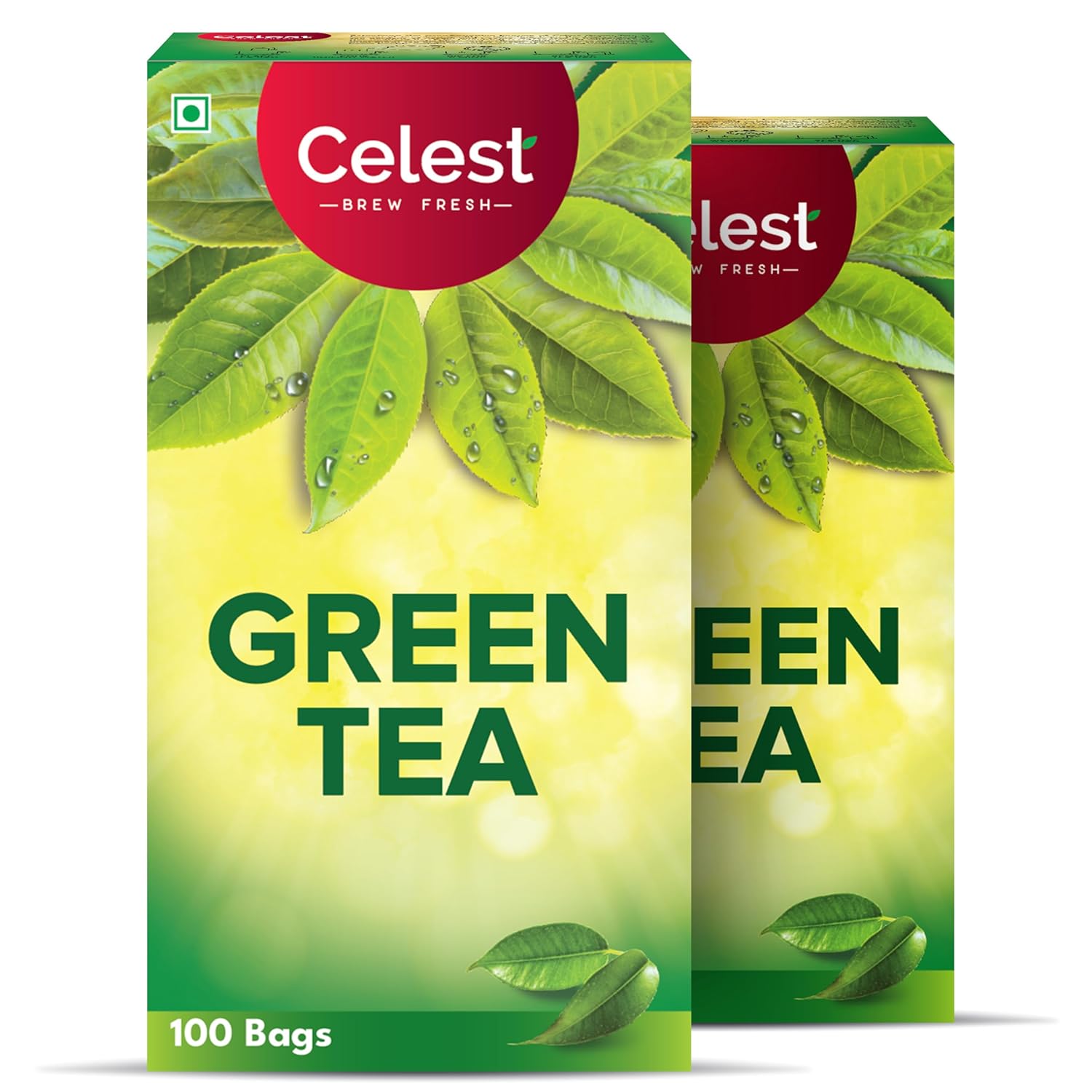 

Celest Green 100 Tea Bags X Pack Of 2 Individually Wrapped For Fresh Taste Daily Brewing Wellness Tea