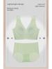 Summer Thin Seamless Rabbit Ear Bra Set for Women - Small Cup, Ice Silk, Wave Edge Design