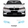 For BMW 3 Series BASE - 2 Pcs Car Headlight Protective Film Transparent Smoked Black TPU Sticker