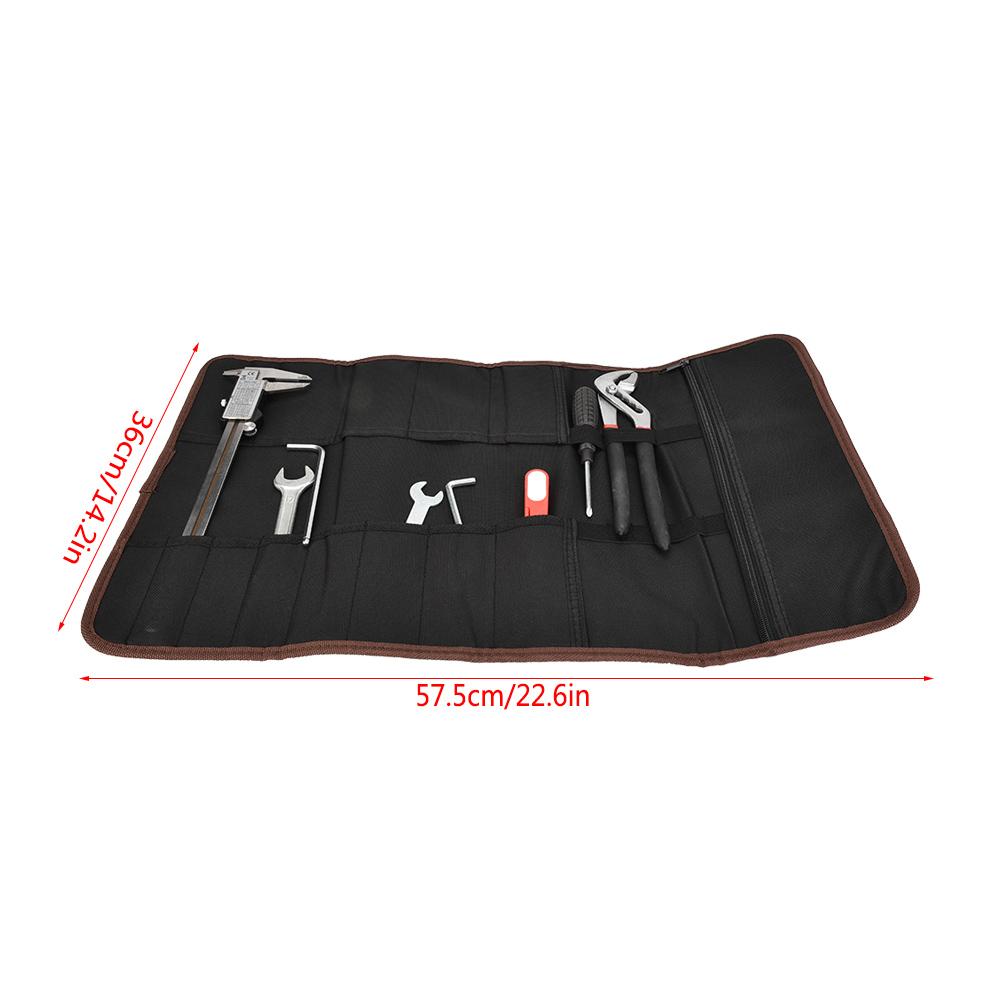 S8 Multifunction Pouch Holder Roll Up Storage Bag for Handle Repairing Tool(black)