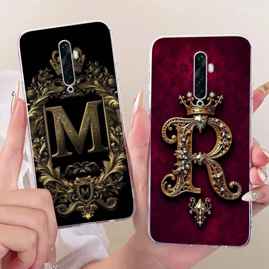 New Crown Letter Case For OPPO Reno2 F / Reno2 Z / Reno2 Soft Silicone TPU Cover For Oppo Reno 2 2F 2Z Phone Cases