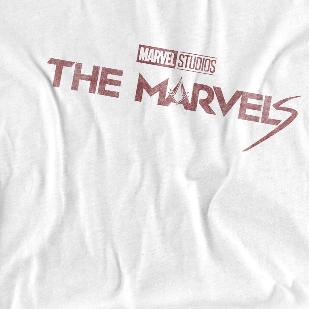 The Marvels Unisex Adult Distressed Logo T-Shirt
