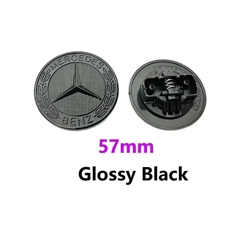 AXX2 1pcs/Lot 57mm ABS PVC Car Front Hood Emblem Badge Bonnet Car Accessories For Benz W204 W205 W212 W213 W221 W177 W246 GLA GLC CLA