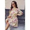 Spring and Autumn Women's Dress Printed Fashion Loose Cake Dresses Hundred Long Sleeve Dress