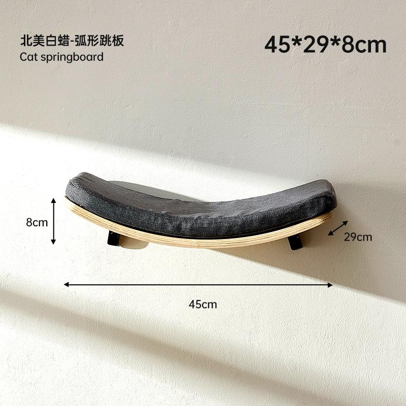 Wall-Mounted Cat Tree with Scratching Post Minimalist Cat Climbing Frame Space-Saving Cats House Toy for Indoor Easy To Install