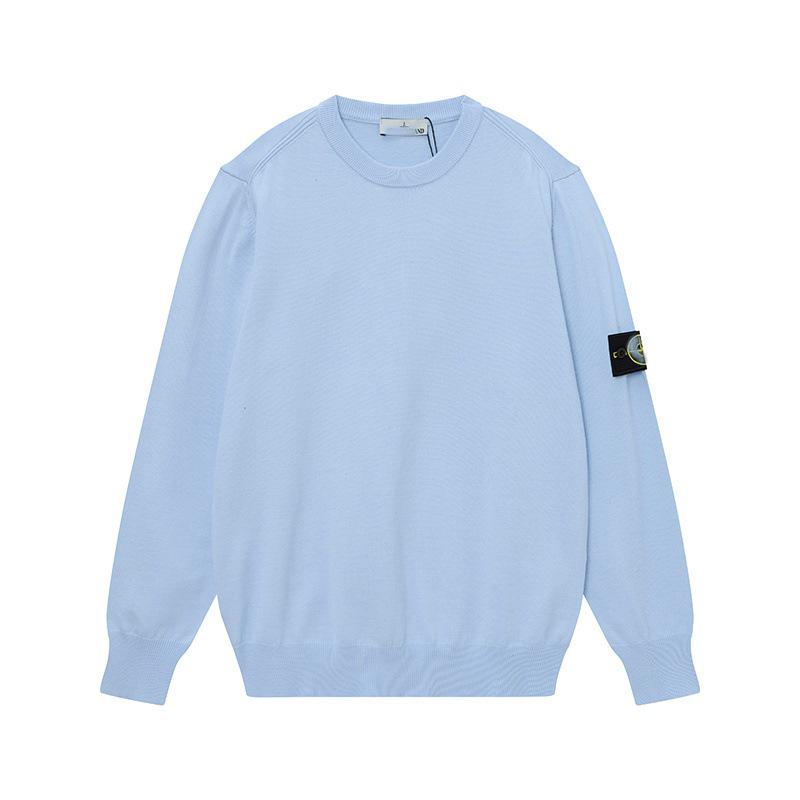 STONE Uniszex Cipzáras Kardigán Álló Galléros Jelvényes Kötött Pulóver Őszre/Télre