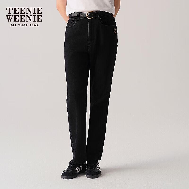 Женские базовые джинсы-сигареты Teenie Weenie S чёрный